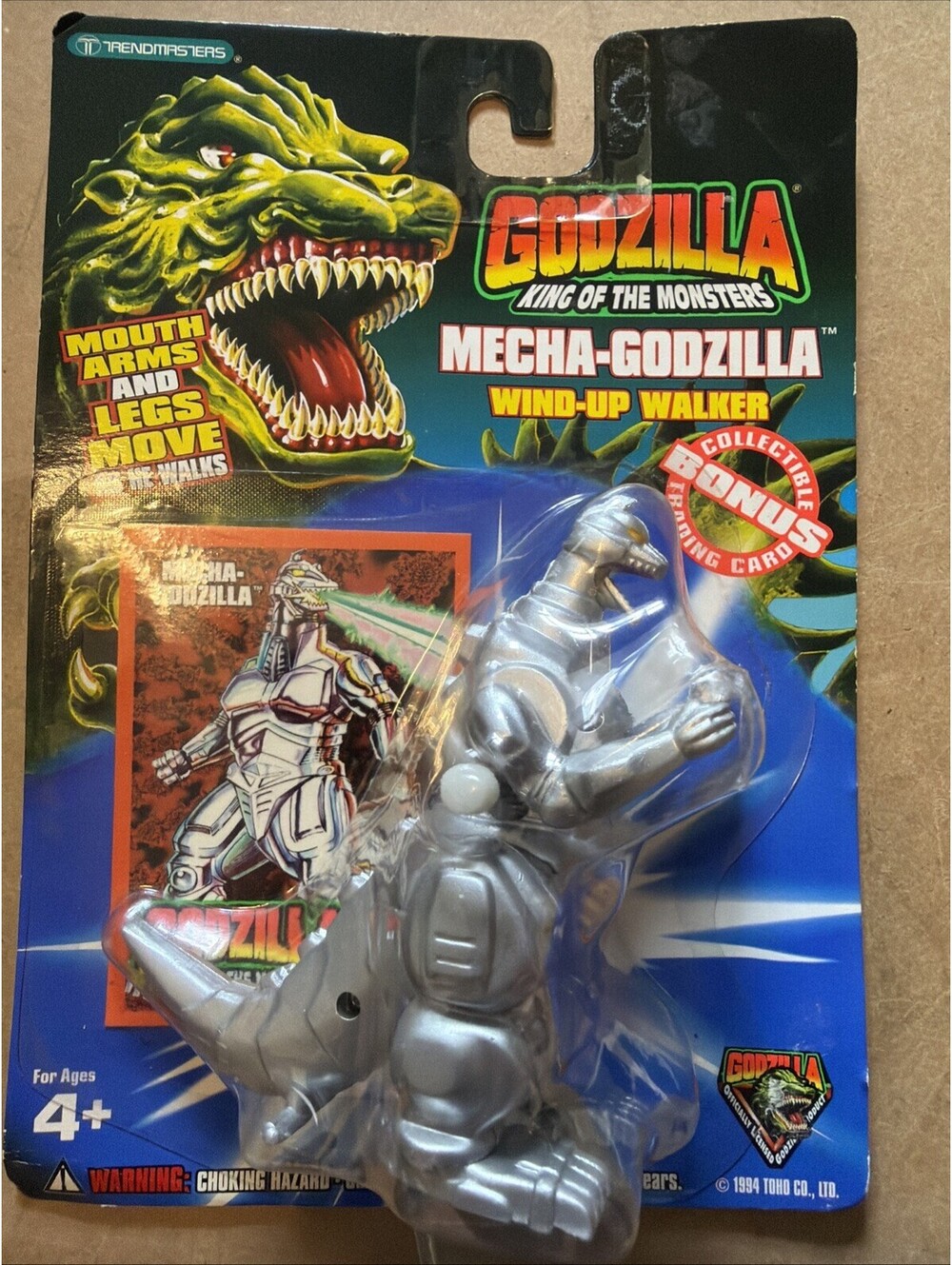 Trendmasters Godzilla Monsters Mecha-Godzilla Wind-Up Walker 1994 NEW Sealed
